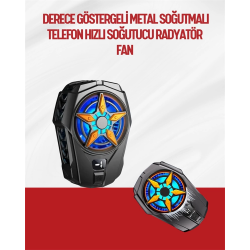 Mey İthalat® Oyunlar İçin Telefon Soğutucu – 65-85 mm Uyumlu, Dijital Ekranlı