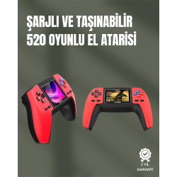 Mey İthalat® P5 GamePad Retro Konsol – Nostaljik Oyun Deneyimi, 520 Klasik Oyun Seçeneği