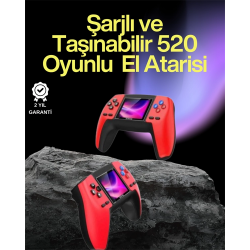 Mey İthalat® P5 Retro GamePad – 520 Klasik Oyunlu Tak-Çalıştır Mini Konsol