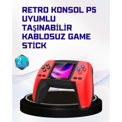 Mey İthalat® P5 Retro Oyun Konsolu | Ergonomik Tasarım, Taşınabilir