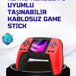 Mey İthalat® P5 Retro Oyun Konsolu | Ergonomik Tasarım, Taşınabilir