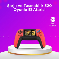Mey İthalat® P5 Taşınabilir Retro Konsol – 520 Oyun, Ergonomik Tasarım, Nostaljik Eğlence