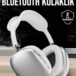 Mey İthalat® P9 Air Max Kablosuz 5.0 Mikrofonlu Bluetooth Kulaklık Beyaz Yüksek Ses Kaliteli