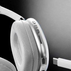 Mey İthalat® P9 Air Max Kablosuz 5.0 Mikrofonlu Bluetooth Kulaklık Beyaz Yüksek Ses Kaliteli