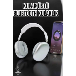 Mey İthalat® P9 Plus Kablosuz Kulak Üstü Bluetooth Kulaklık Beyaz Mikrofonlu Kulaküstü Kablosuz Kulaklık
