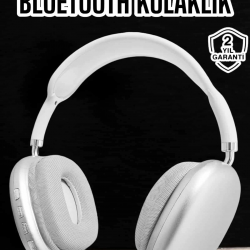 Mey İthalat® P9 Plus Kablosuz Kulak Üstü Bluetooth Kulaklık Beyaz Yüksek Ses Kaliteli