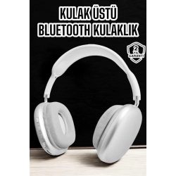 Mey İthalat® P9 Plus Kablosuz Kulak Üstü Bluetooth Kulaklık Beyaz Yüksek Ses Kaliteli