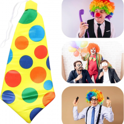 Mey İthalat®  Palyaço Kravatı Lastikli Geniş Kesim 17x37 cm