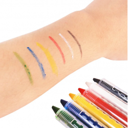 Mey İthalat® Palyaço Yüz Boyama Seti Kalemli Makyaj Boyama Seti 6 Renk