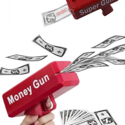 Mey İthalat® Para Dolar Atma Makinası Super Money Gun Para Saçma Fırlatma Tabancası