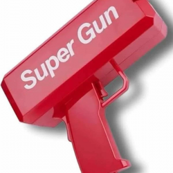 Mey İthalat® Para Dolar Saçma Para Atma Tabancası Otomatik Kırmızı Oyuncak