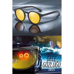 Mey İthalat® Parlama Önleyici Gece Sürüş Görüş Gözlüğü Sis Far Işık Önleyici Anti-Fog Gözlük