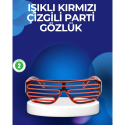 Mey İthalat® Parti ve Festival Aksesuarı LED Işıklı Gözlük