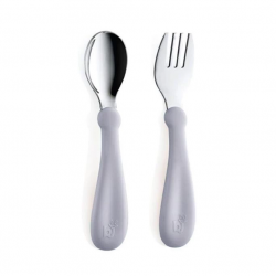 Mey İthalat®  Paslanmaz Çelik Çatal Kaşık Seti 522 Gri