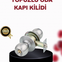 Mey İthalat® Paslanmaz Çelik Dayanıklı Topuzlu Kapı Kilidi