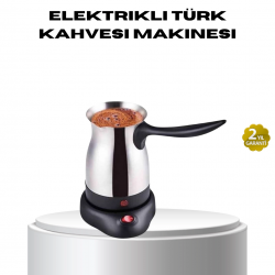 Mey İthalat® Paslanmaz Çelik Elektrikli Cezve 800W 6 Fincan Kapasiteli