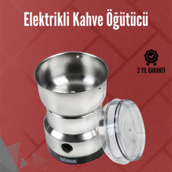 Mey İthalat® Paslanmaz Çelik Elektrikli Kahve Değirmeni | Sessiz, Hızlı, Çok Amaçlı Öğütücü (200W)