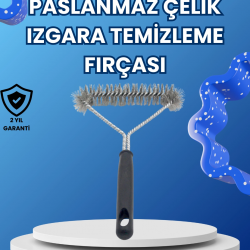Mey İthalat® Paslanmaz Çelik Izgara Temizleme Fırçası Mangal ve Barbekü İçin