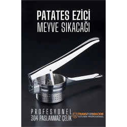 Mey İthalat® Patates Ezici Meyve Sıkacağı Sıkacağı Sebze Presi 304 Paslanmaz Çelik