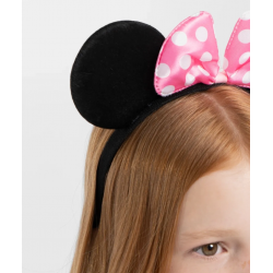 Mey İthalat® Pembe Fiyonklu Minnie Mouse Tacı Kulak