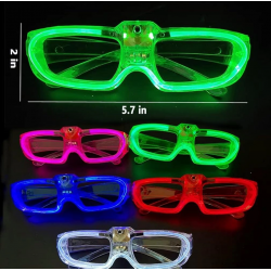 Mey İthalat® Pembe LED Işıklı Parti Gözlüğü 3 Modlu – Glow & Gece Eğlence Gözlüğü