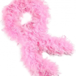 Mey İthalat® Pembe Renk Kabarık Kalın Otriş Boa Tüy 6 cm Genişlik 180-200 cm Uzunluk