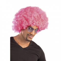 Mey İthalat® Pembe Renk Kıvırcık Afro Bonus Peruk