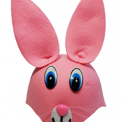 Mey İthalat® Pembe Renk Kulaklı Tavşan Şapkası Hayvan Şapkası