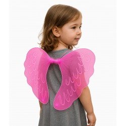 Mey İthalat® Pembe Renk Ortası Pembe Tüylü Tül Peri Kanadı 40x50 cm