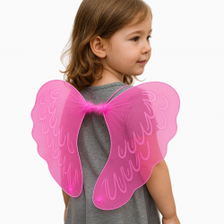 Mey İthalat® Pembe Renk Ortası Pembe Tüylü Tül Peri Kanadı 40x50 cm