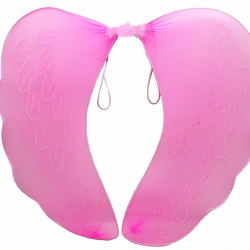 Mey İthalat® Pembe Renk Ortası Pembe Tüylü Tül Peri Kanadı 40x50 cm