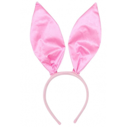 Mey İthalat® Pembe Renk Saten Kaplama Şekil Verilebilir Tavşan Kulak Taç 35x11 cm