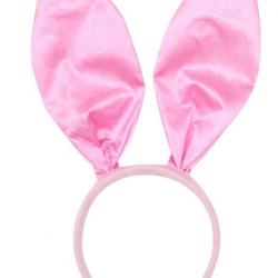 Mey İthalat® Pembe Renk Saten Kaplama Şekil Verilebilir Tavşan Kulak Taç 35x11 cm