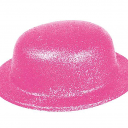 Mey İthalat® Pembe Renk Simli Melon Yuvarlak Parti Şapkası 24x26 cm