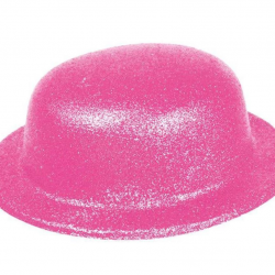 Mey İthalat® Pembe Renk Simli Melon Yuvarlak Parti Şapkası 24x26 cm