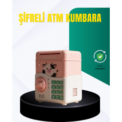 Mey İthalat® Pembe Şifreli Eğitici ATM Kasa Çocuk Kumbarası