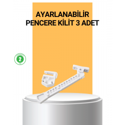 Mey İthalat® Pencere Cam Emniyet Kilidi Açılma Sınırlayıcı Set