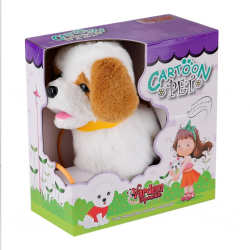 Mey İthalat® PFT-B019 Yürüyen Tasmalı Peluş Köpek