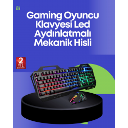 Mey İthalat® PG8018 LED Aydınlatmalı Mekanik Klavye Mouse – Oyunlarda Üstün Performans