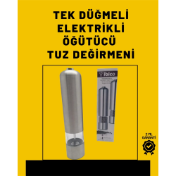Mey İthalat® Pil İle Çalışan Elektrikli Baharat Öğütme Cihazı Ergonomik Şeffaf Gövde