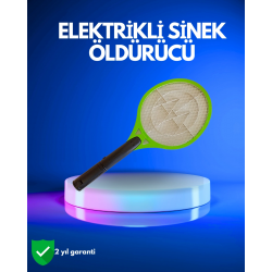 Mey İthalat® Pil ile Çalışan Elektrikli Sivrisinek Raketi | Kimyasal İçermeyen Hijyenik Çözüm