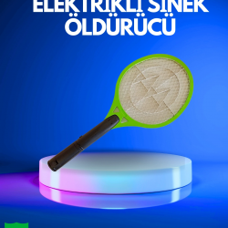 Mey İthalat® Pil ile Çalışan Elektrikli Sivrisinek Raketi | Kimyasal İçermeyen Hijyenik Çözüm