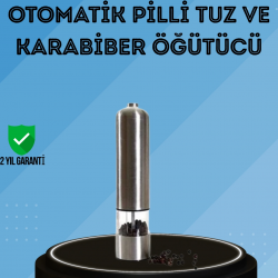 Mey İthalat® Pilli Baharat Değirmeni Karabiber Tuz ve Baharat Öğütücü