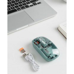 Mey İthalat® Pilli Kablosuz Mouse Bluetooth ve USB Uyumlu Sessiz Tıklama