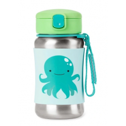 Mey İthalat®   Zoo Pipetli Paslanmaz Çelik Suluk 350 ml Ahtopot