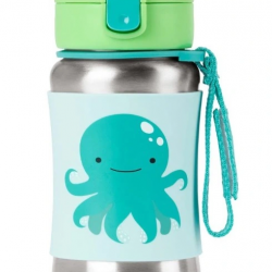 Mey İthalat®   Zoo Pipetli Paslanmaz Çelik Suluk 350 ml Ahtopot