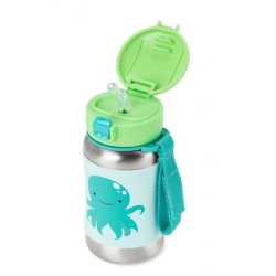 Mey İthalat®   Zoo Pipetli Paslanmaz Çelik Suluk 350 ml Ahtopot