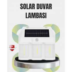 Mey İthalat® PIR Sensörlü Solar Lamba – Otomatik Şarj ve Gece Aydınlatma