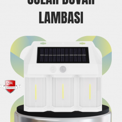 Mey İthalat® PIR Sensörlü Solar Lamba – Otomatik Şarj ve Gece Aydınlatma