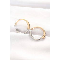 Mey İthalat® Pirinç Çift Renk Halka Küpe